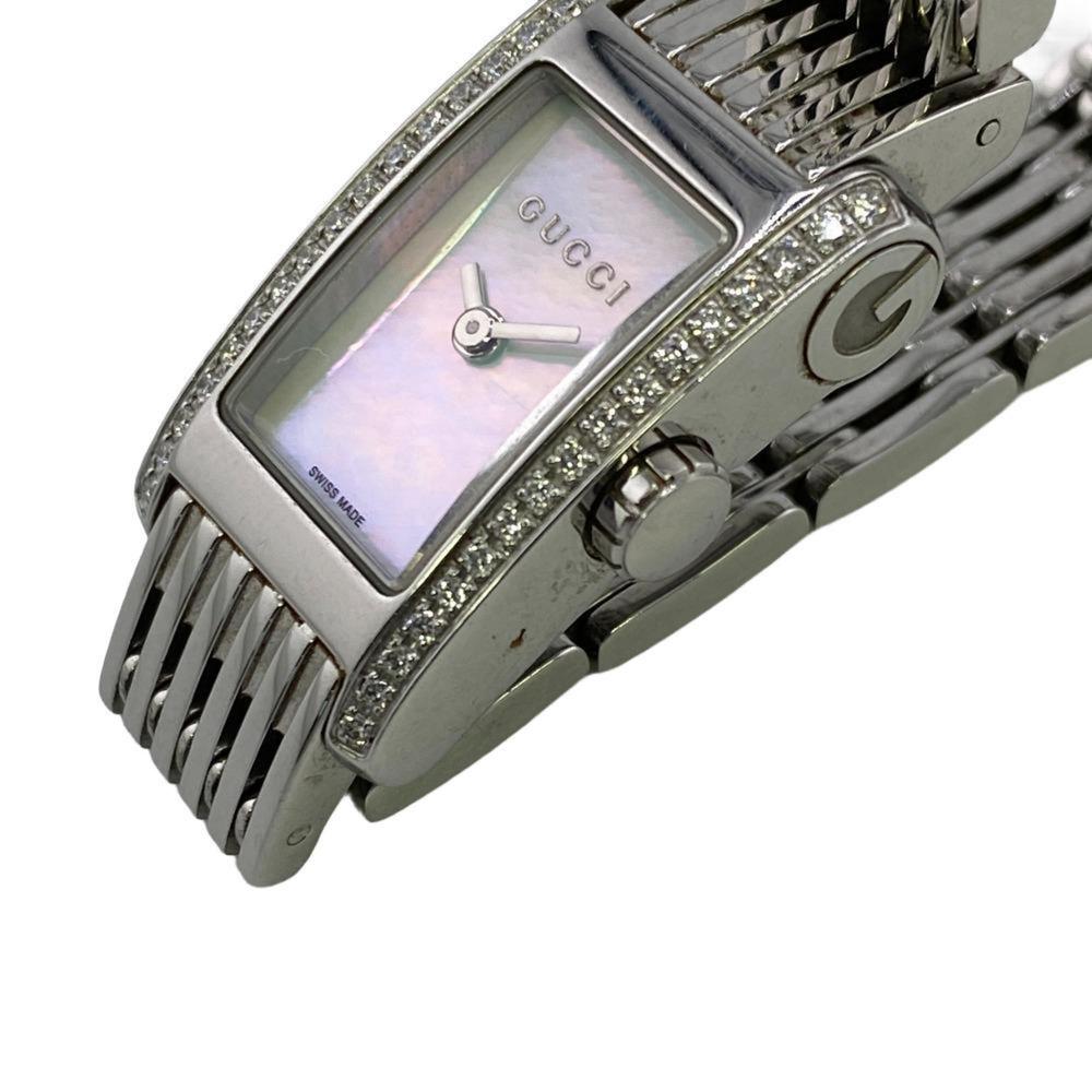 GUCCI 8600L G Metro Quartz Side Diamond Watch Silver Women's Z0006237 - Picture 2 of 7